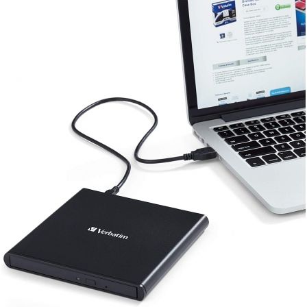 Verbatim Grabadora y Lector Externo CD/DVD Slimline 98938 Negra